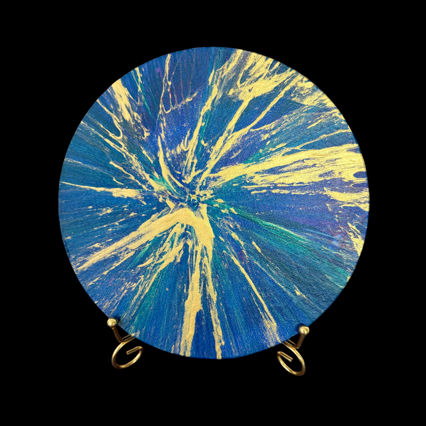 Sparkle Art®『Vibration of Light』|光の波動 抽象画・円形キャンバス原画|SAORI Official Store