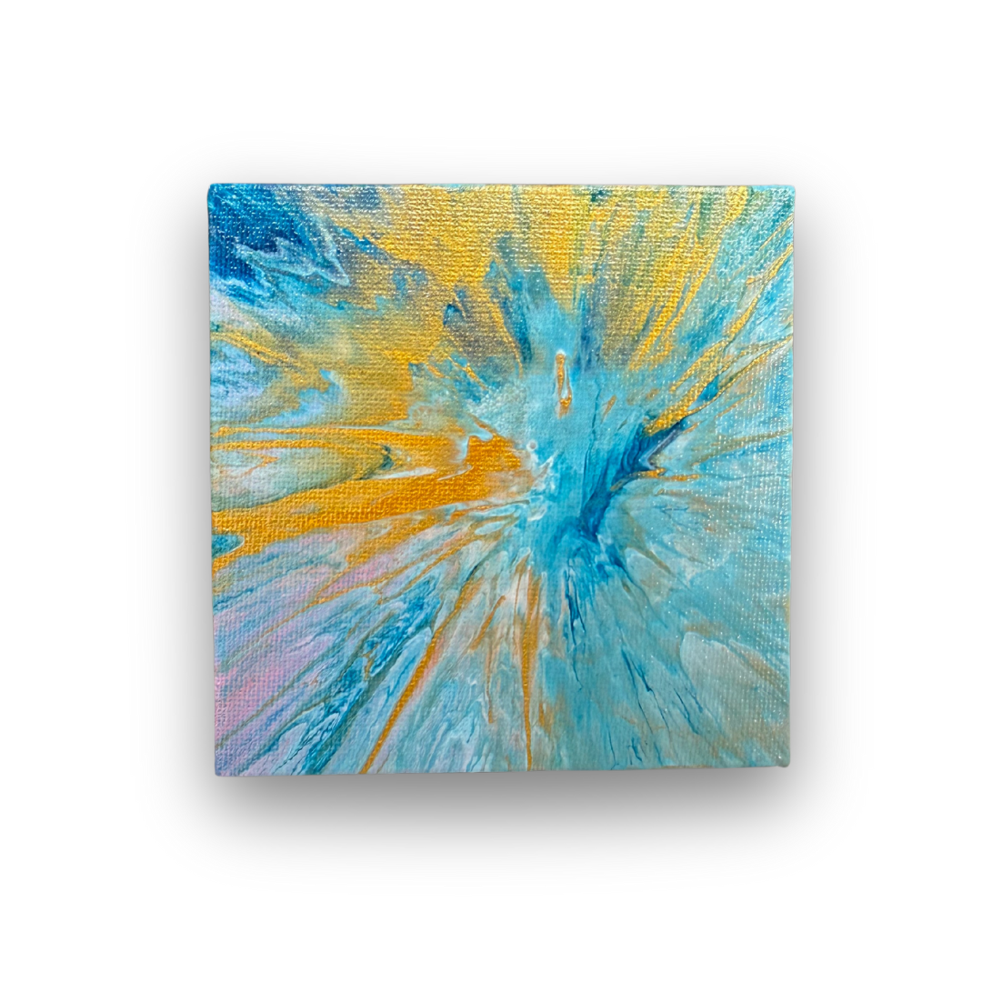 Sparkle Art®『Breath of Light ― 光の息吹 ―』|朝の光と水を描く癒しの抽象アート・原画|SAORI Official Store