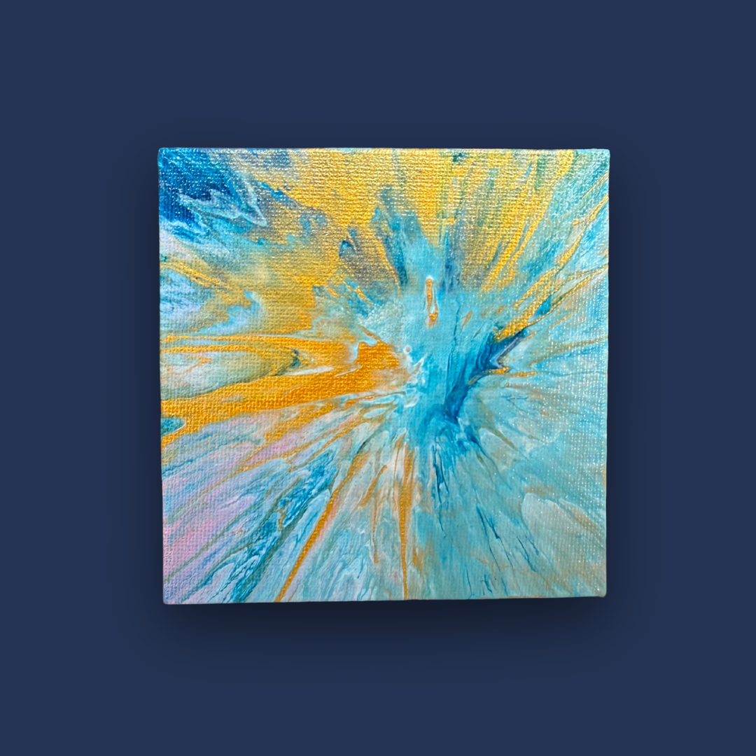 Sparkle Art®『Breath of Light ― 光の息吹 ―』|朝の光と水を描く癒しの抽象アート・原画|SAORI Official Store