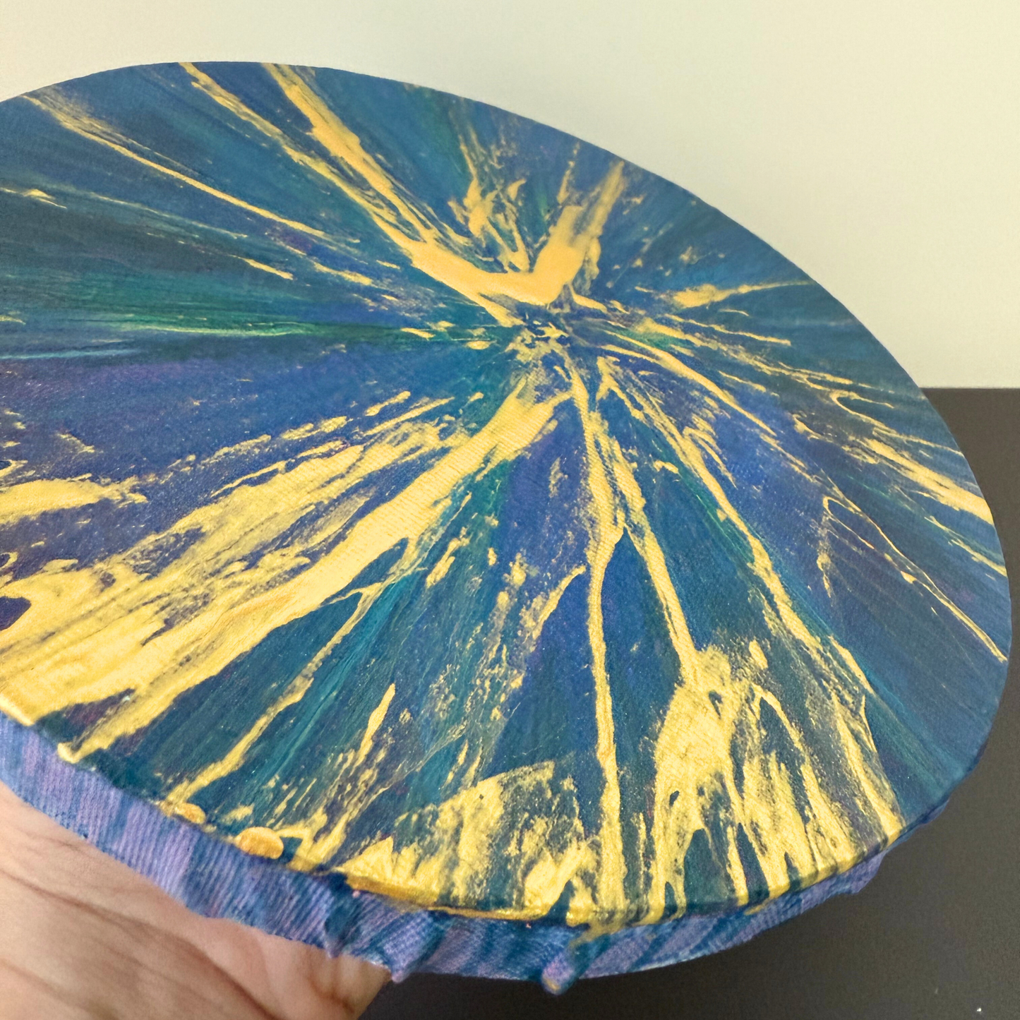 Sparkle Art®『Vibration of Light』|光の波動 抽象画・円形キャンバス原画|SAORI Official Store