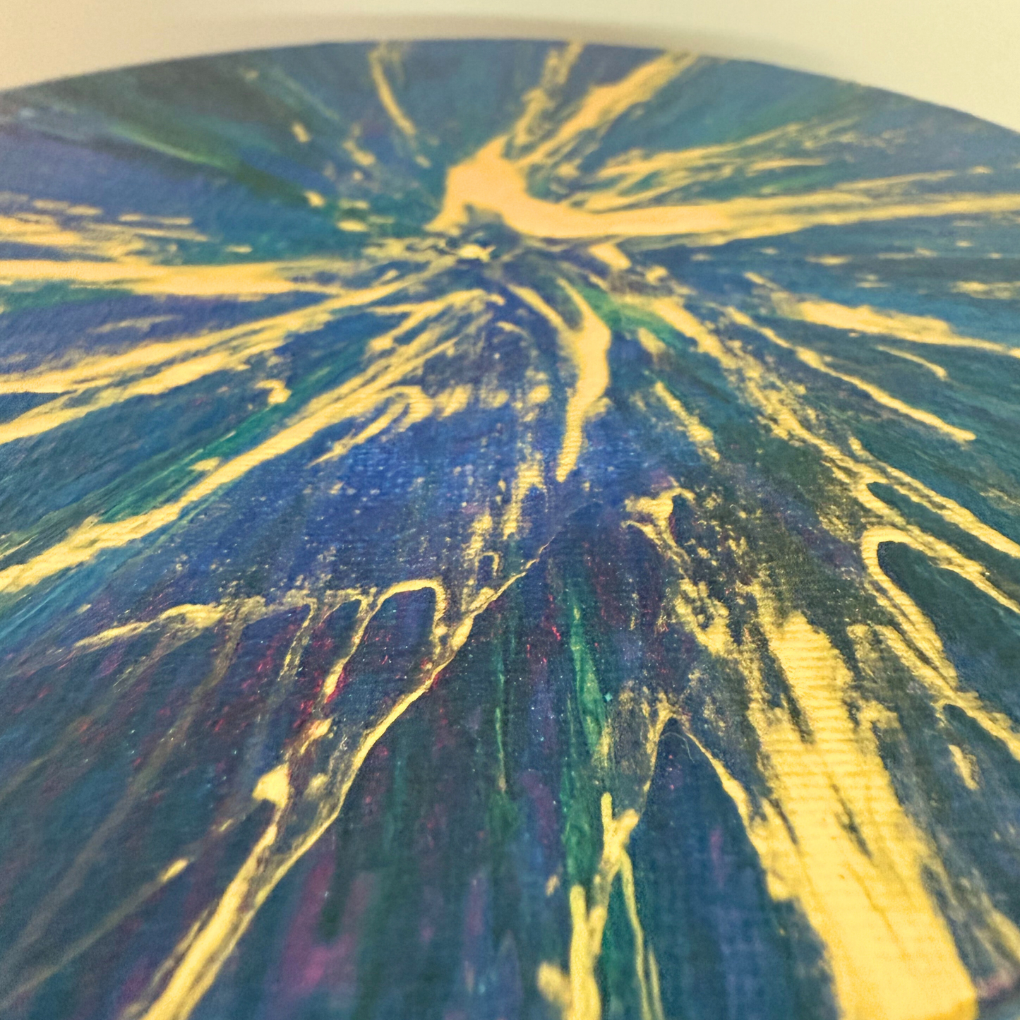 Sparkle Art®『Vibration of Light』|光の波動 抽象画・円形キャンバス原画|SAORI Official Store