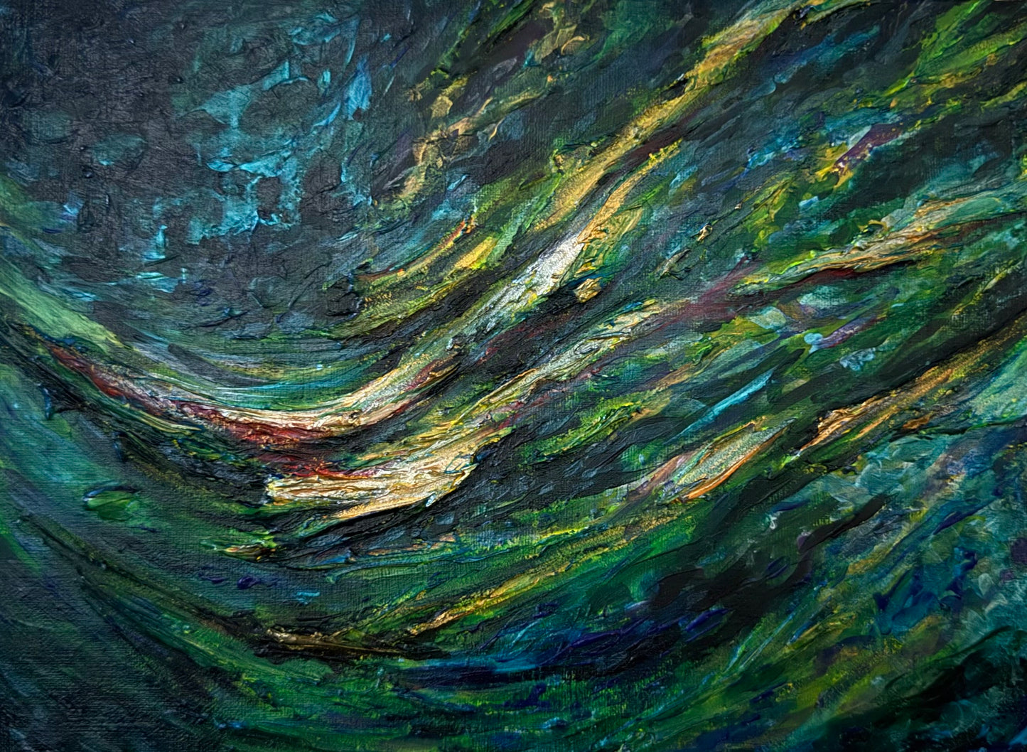 Vibrationシリーズ『Pianist』|青と金が奏でる抽象画・原画|SAORI Official Store