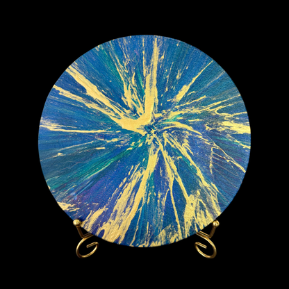 Sparkle Art®『Vibration of Light』｜光の波動 抽象画・円形キャンバス原画｜SAORI Official Store