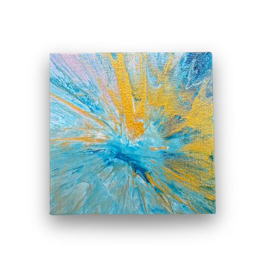 Sparkle Art®『Breath of Light ― 光の息吹 ―』｜朝の光と水を描く癒しの抽象アート・原画｜SAORI Official Store