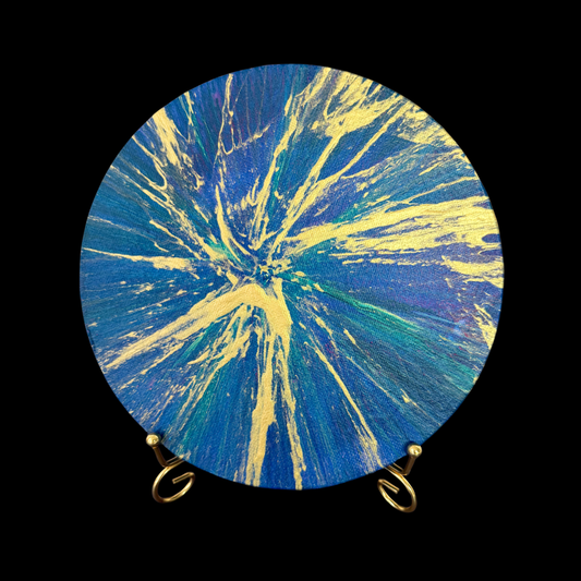 Sparkle Art®『Vibration of Light』｜光の波動 抽象画・円形キャンバス原画｜SAORI Official Store