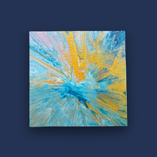 Sparkle Art®『Breath of Light ― 光の息吹 ―』｜朝の光と水を描く癒しの抽象アート・原画｜SAORI Official Store