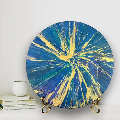 Sparkle Art®『Vibration of Light』｜光の波動 抽象画・円形キャンバス原画｜SAORI Official Store