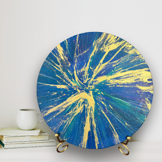 Sparkle Art®『Vibration of Light』｜光の波動 抽象画・円形キャンバス原画｜SAORI Official Store