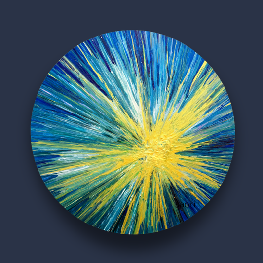 『女神アムピトリテの冠』｜光と海のエネルギーを描いた女神アート｜Sparkle Art® 原画作品