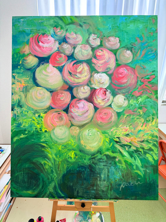 『Quest start』｜希望と冒険を描く抽象画・原画｜SAORI Official Store
